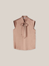 Top in raso con fiocco image number 3
