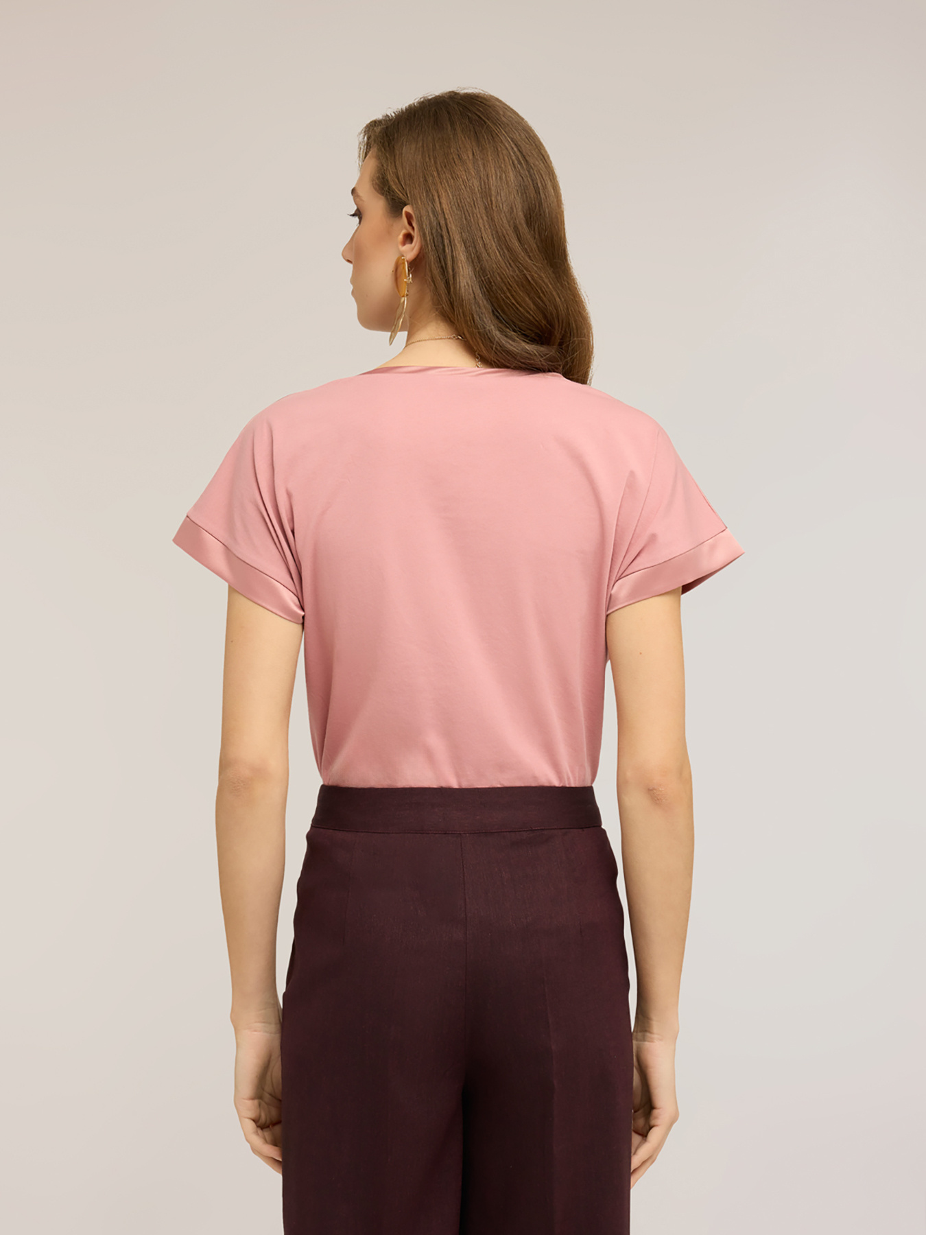 Two-tone cotton blend T-shirt image number 2