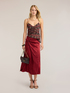Peplum top in fil coup&eacute; georgette with print image number 2