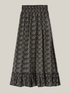 Long floral pattern skirt image number 3