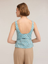 Top bustier con cut-out posteriore a pois image number 1