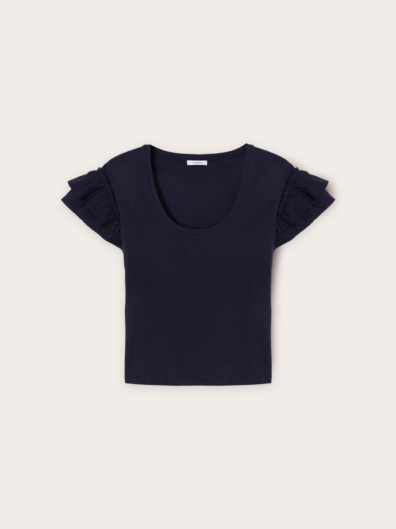 T-shirt avec manches &agrave; volant image number 4