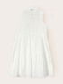 Vestido camisero en voile con cuello coreano image number 4