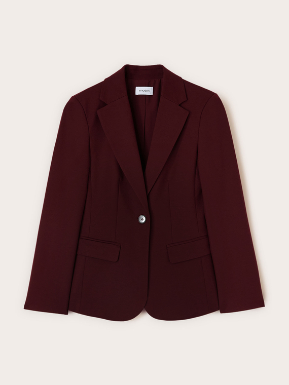 Single-breasted cotton viscose blazer