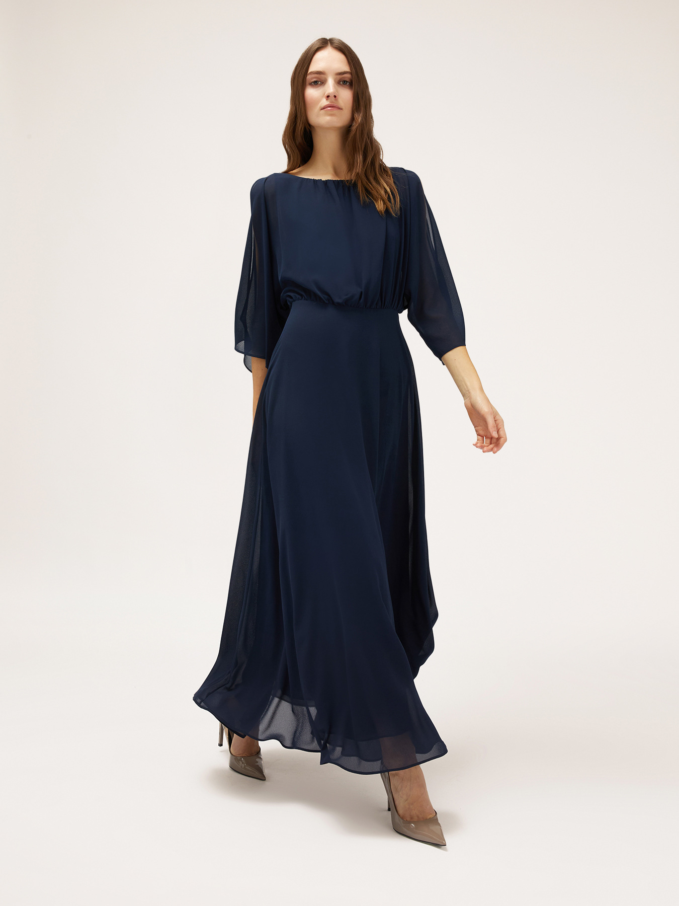 Robe longue drap&eacute;e image number 0