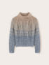Wool blend cable knit jumper with gradient pattern image number 4