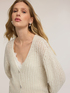 Cardigan en tricot m&eacute;lang&eacute; mohair avec paillettes image number 3