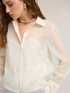 Chemise en organza avec broderies florales image number 3