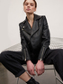 Leather-effect biker jacket image number 0