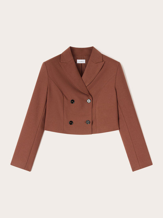 Kurzer Blazer mit Spitzrevers