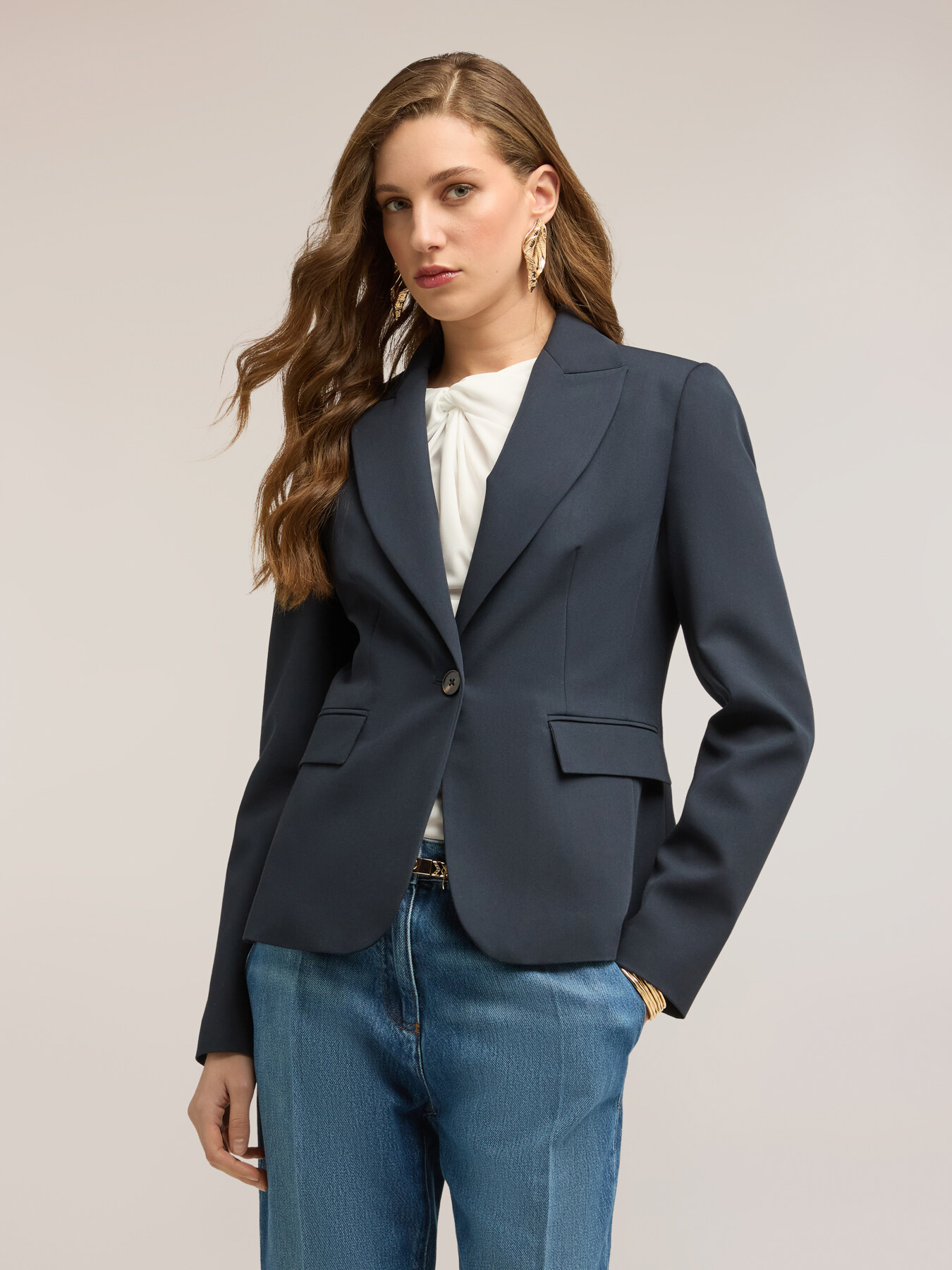 Einreihiger Blazer mit Revers image number 2