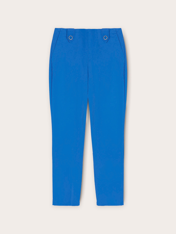 Regular trousers with loops and buttons