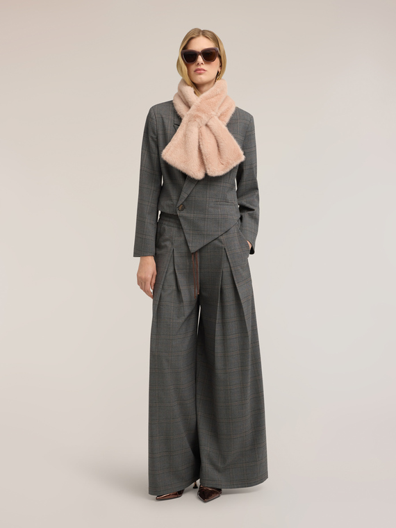 Check pattern palazzo pants