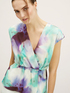 Abstract patterned satin blouse image number 2