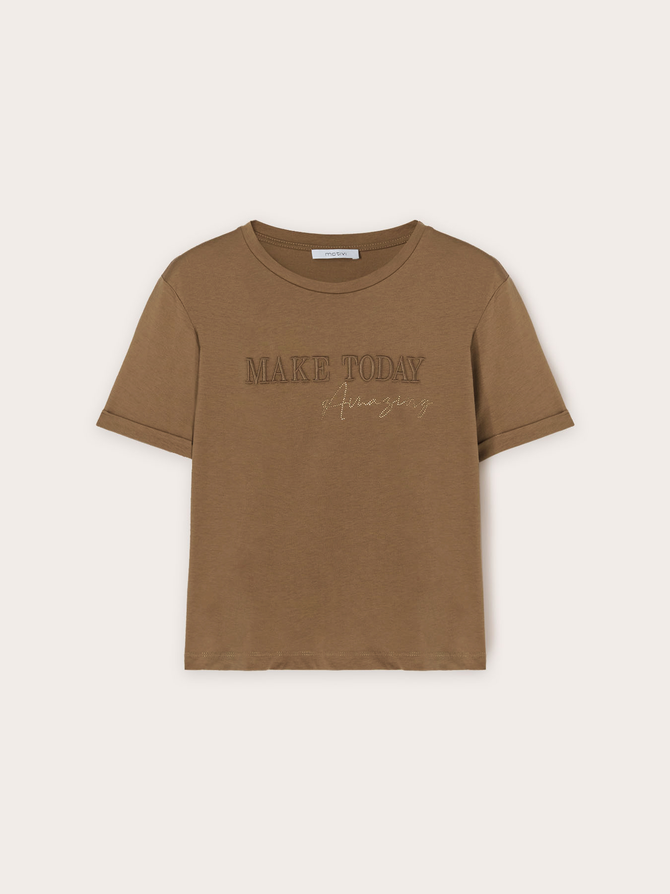 Boxy t-shirt with embroidered lettering image number 4