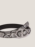 Double Love faux leather belt with animal print image number 1