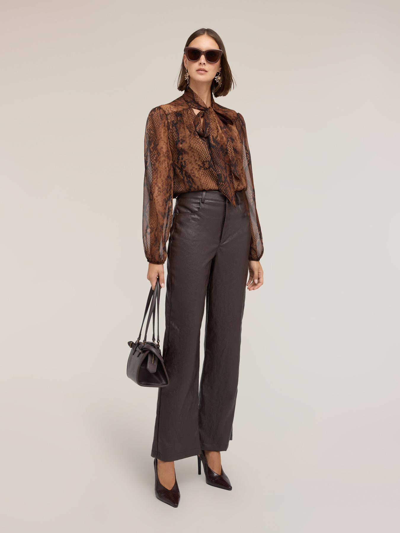 Pantalon palazzo brillant image number 2