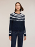 Fair isle sweater in alpaca blend with sequins image number 0