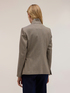 Structured high-neck check jacket image number 1