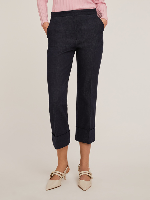 Motivi Jeans sartoriale con risvolto Donna, Blu, Taglia 44