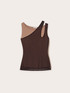 Top in jersey con canotta in tulle image number 4