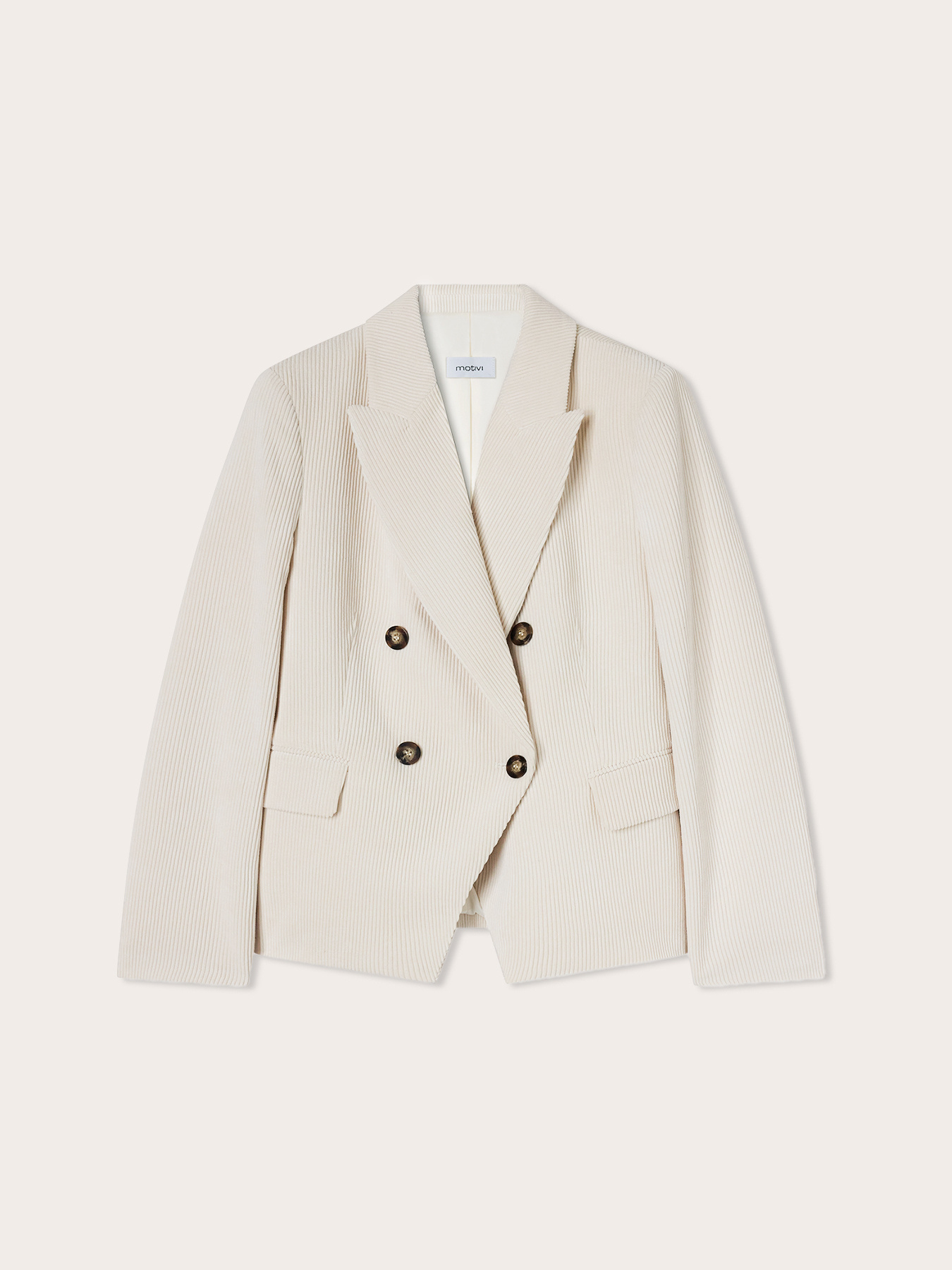 Double-breasted corduroy blazer image number 4