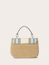 Raffia and striped crossbody bag image number 2