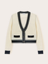 Cardigan en tricot avec bordures contrastantes image number 4