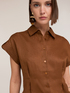 Camisa de lino con pliegues image number 3