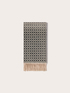 Jacquard scarf with fringe image number 1