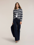 Striped wool-blend knit cardigan image number 2