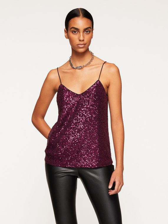 Fully sequinned top