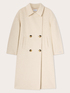 Double-breasted coat in wool and lyocell blend image number 4