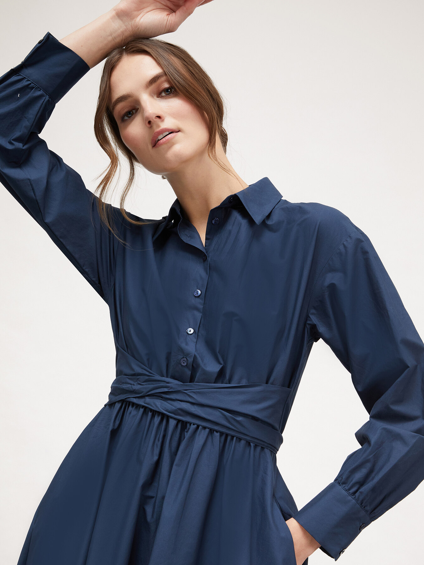 Vestito chemisier in popeline image number 2