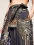 Circle skirt with foliage pattern image number 2
