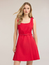 Short cotton dress with belt image number 2