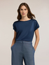 Two-material T-shirt image number 0