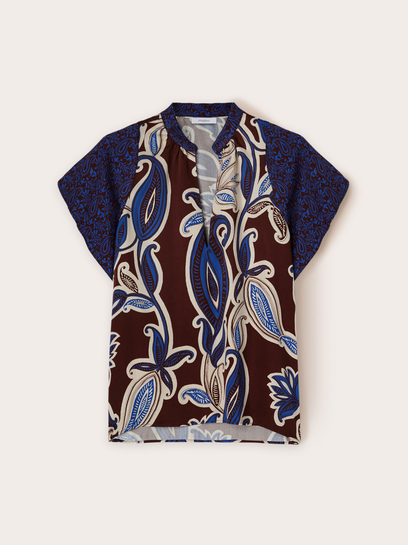 Bluză din viscoză cu imprimeu foulard image number 3