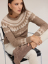 Fair isle sweater in alpaca blend with sequins image number 3