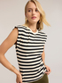 Striped ribbed jersey T-shirt image number 3