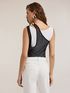 Top in jersey con canotta in tulle image number 1
