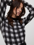Crew-neck sweater with chequered pattern image number 2