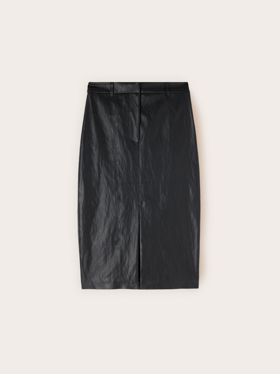 Midi pencil skirt with slit