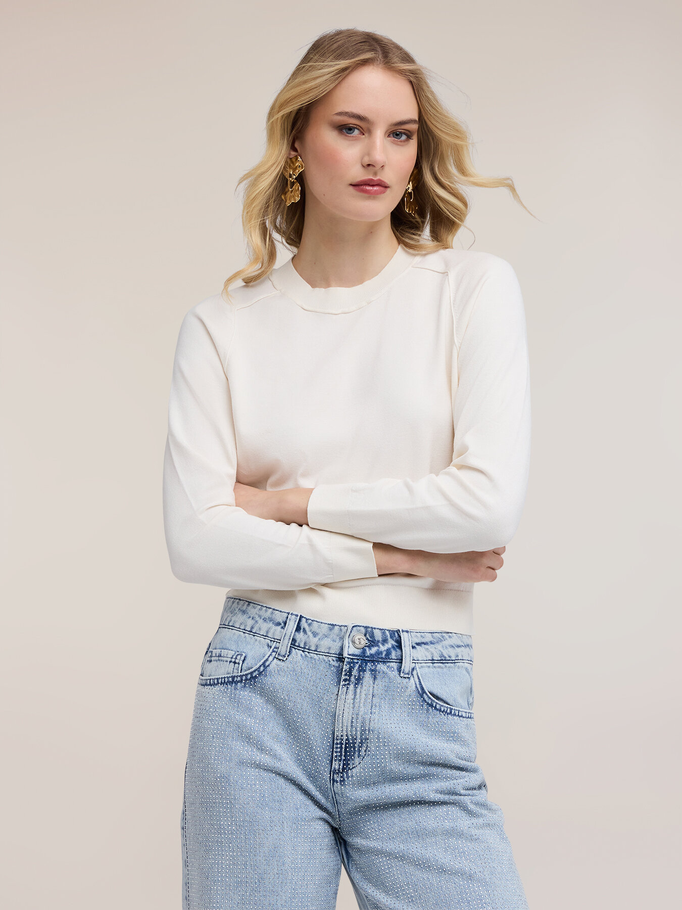 Striped viscose blend sweater image number 2