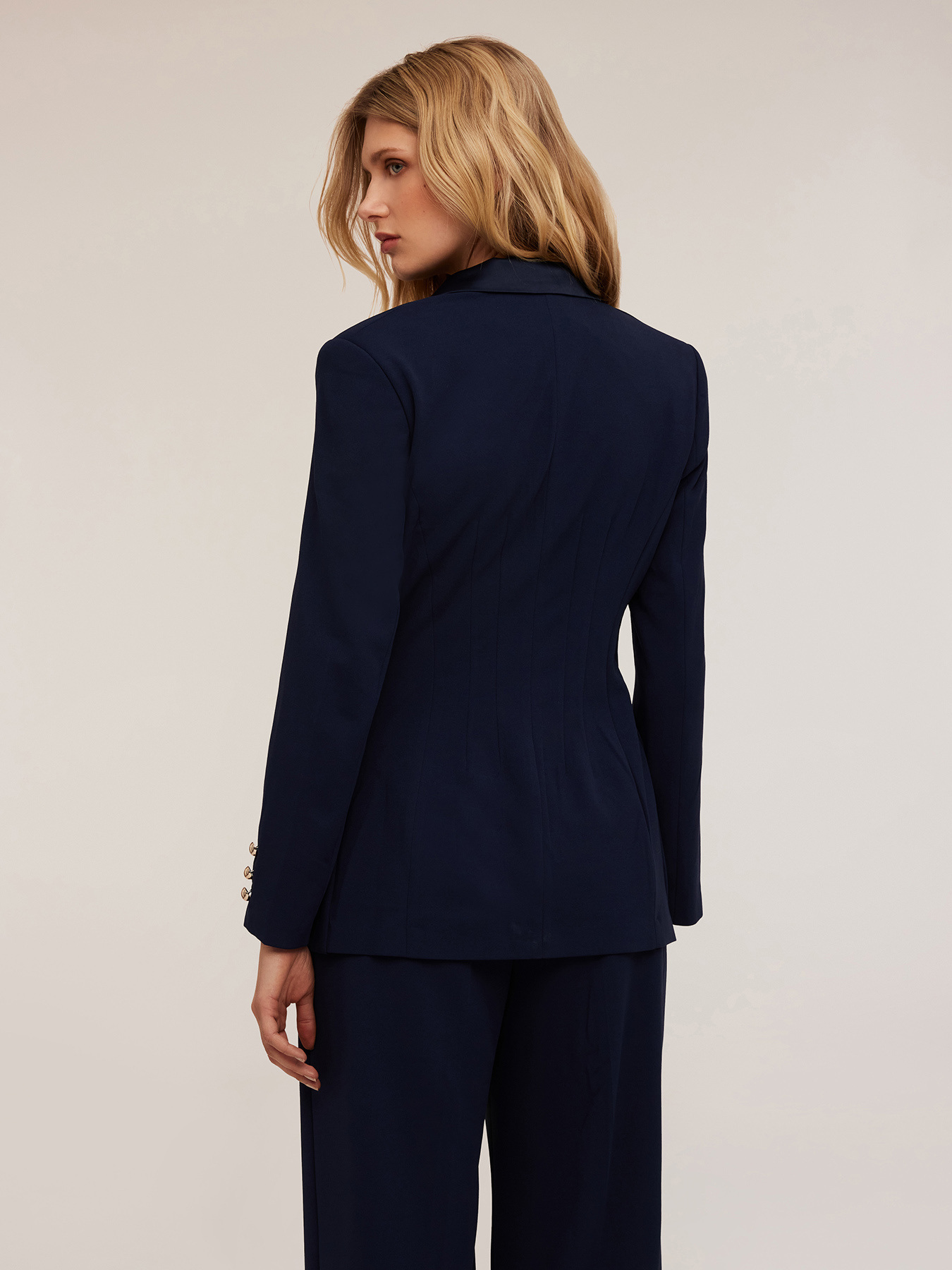 Giacca monopetto con inserti in raso image number 1