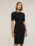 Ribbed knit sheath dress with button detailing image number 0