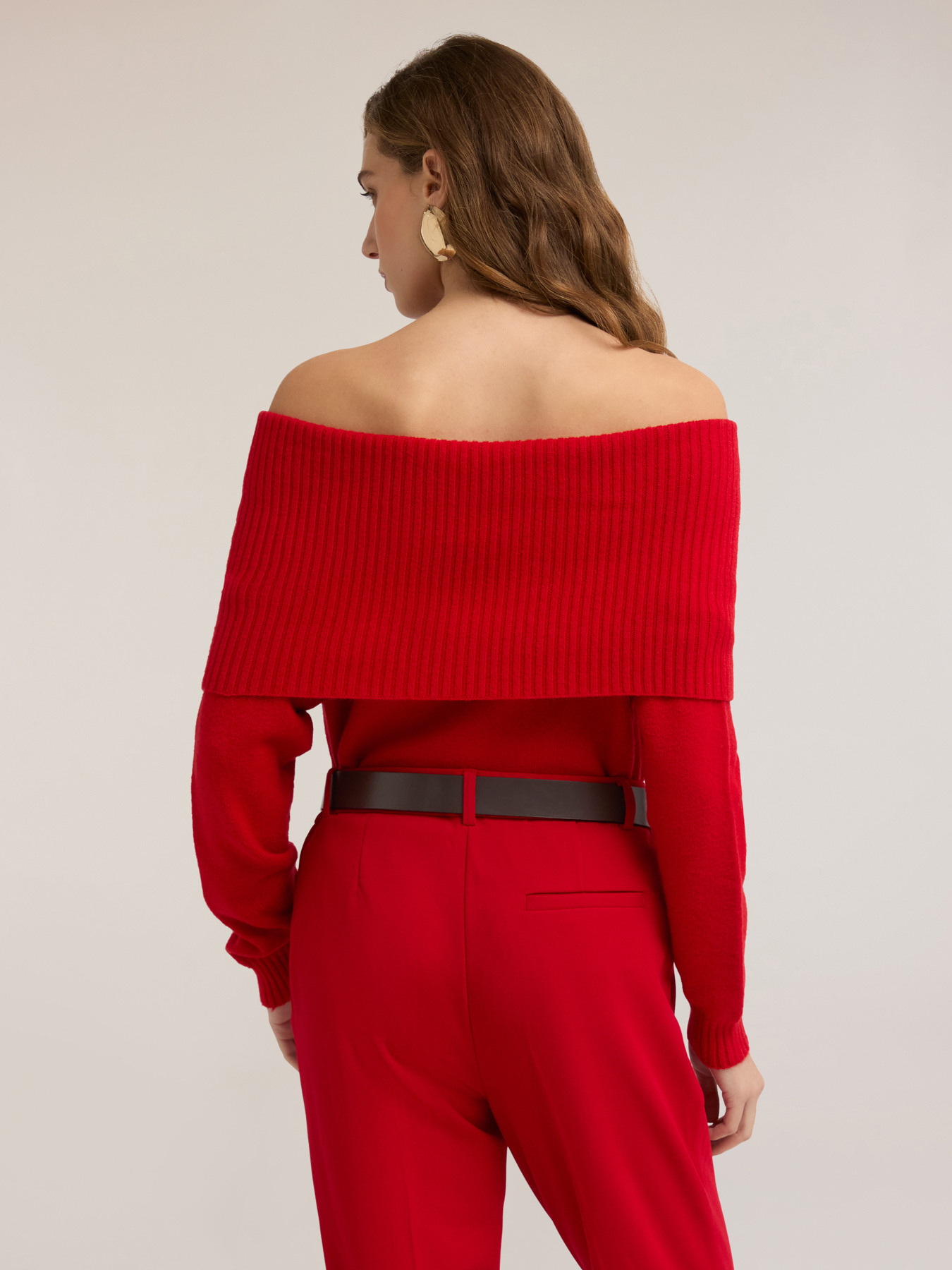 Maglia off-shoulder in misto viscosa image number 1