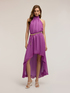 Asymmetric long dress with open back image number 0