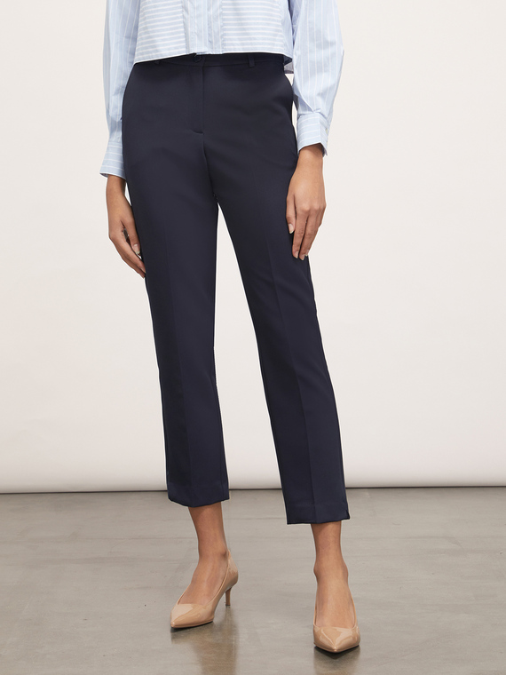 Regular solid colour trousers