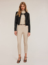 Collarless jacket in coated fabric image number 2